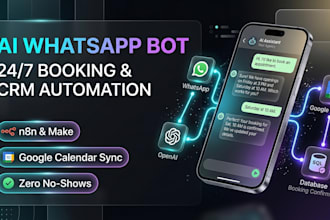 build an ai whatsapp booking bot and n8n CRM automation