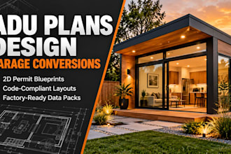 design architectural adu plans and garage conversion drawings