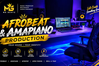 produce a professional afrobeat, amapiano or afro fusion beat