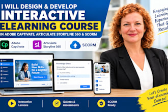 develop interactive elearning course in adobe captivate articulate 360 and scorm