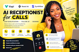 vapi retell synthflow ai receptionist calls lead qualification follow up booking