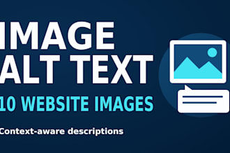 write contextual alt text for 10 simple website images
