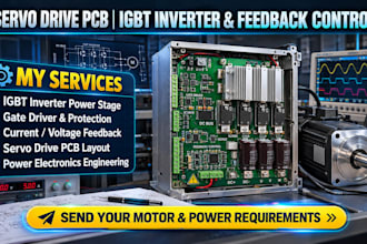 design servo drive pcb using igbt inverter, power stage and feedback control