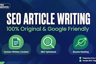 write SEO optimized articles and blog posts