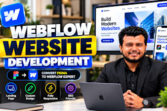 design or develop webflow website, webflow expert, figma to webflow