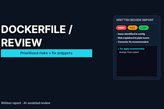 review your dockerfile and ci cd pipeline for speed, size and security