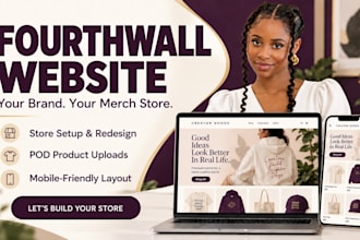design your fourthwall website and set up your merch store