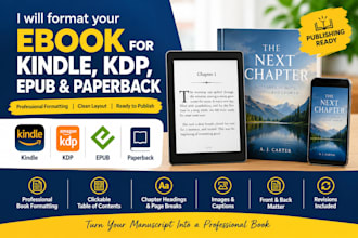 ebook formatting for amazon kdp interior book layout design and typesetting