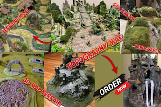reate realistic 3d terrain maps and stl topography models