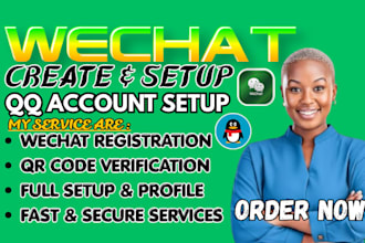 help you set up wechat, qq, rednote, douyin accounts and profiles