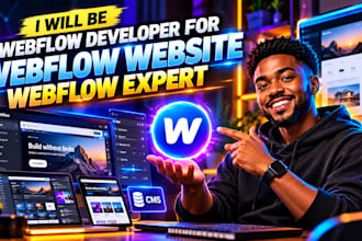 build responsive saas webflow website designs as expert webflow developer