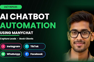 automate instagram facebook messenger whatsapp tiktok chatbot using manychat