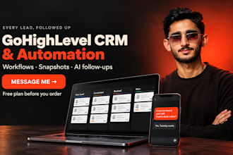 setup gohighlevel CRM automation, ghl workflow and go high level snapshot