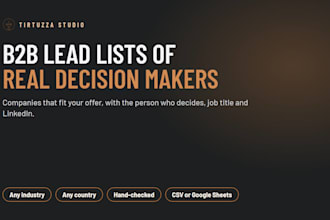 build a b2b lead list of companies and decision makers for your niche