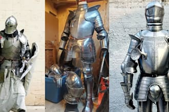 custom cosplay creation wearable game full knight armor 3d cosplay props for con