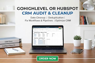 audit and clean up your messy gohighlevel or hubspot CRM