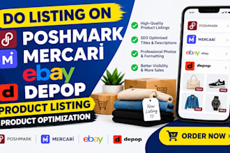 do poshmark listing  mercari listing ebay product listing depop product listing