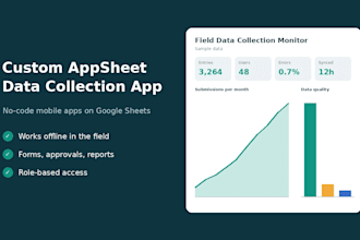 build a custom appsheet app for data collection, reporting
