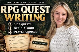 write rpg quests, side quests and npc dialogue for your indie game