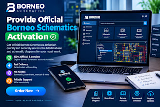 provide official borneo schematics activation license and renewal