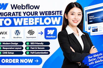 migrate wix, wordpress, squarespace to webflow, build webflow website