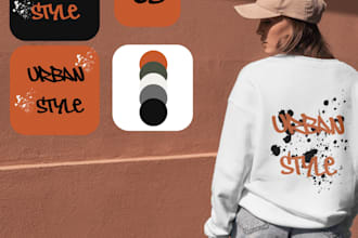 bold streetwear logo and urban apparel identity