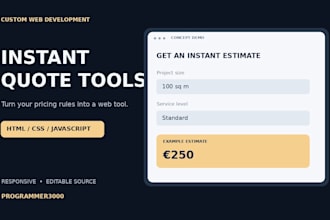 build an instant quote calculator for your service business