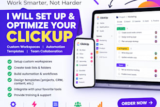 setup automation and crm clickup