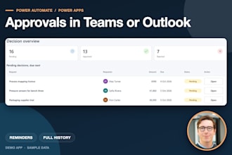 build a power automate approval flow in teams or outlook