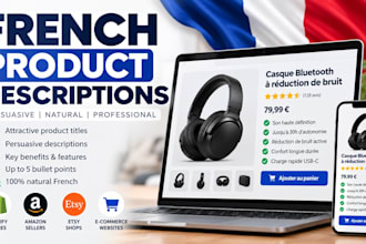 write persuasive french product descriptions
