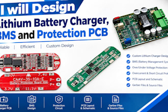 design lithium battery charger bms and protection pcb