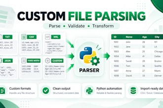 parse, validate, and transform your custom data files