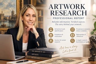 create a professional art research report