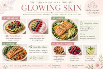 create a personalized glowing skin meal plan