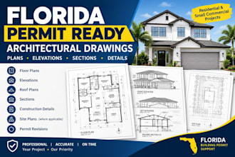 create florida building permit drawing architectural plans mep city permit plan