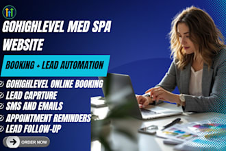 set up gohighlevel med spa booking website and lead follow up automation