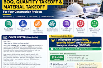 do civil engineering boq quantity take off cost estimation