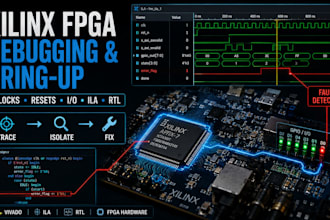 troubleshoot xilinx fpga hardware bring up, ila debugging, clocks, resets, io