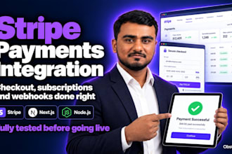 integrate stripe payments, subscriptions and checkout into your app