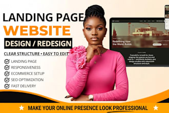 landing page wordpress design, landing page business website, homepage design