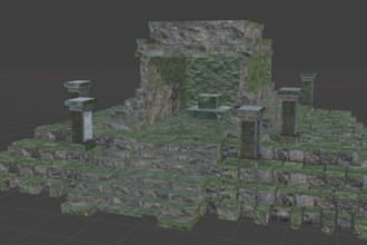 create optimized low poly 3d models and game assets