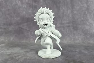 sculpt3d vinyl figures,fbx hirono,3dprint,stylized model,cute flexi,3mf,keychain
