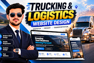 create logistics website, trucking, dispatch, freight, moving company website