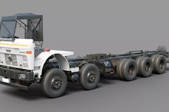 design cargo truck chassis, heavy duty vehicle frame, ladder rails, drivetrain