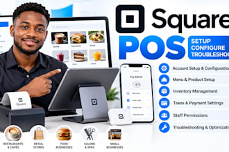 setup, configure and troubleshoot square pos