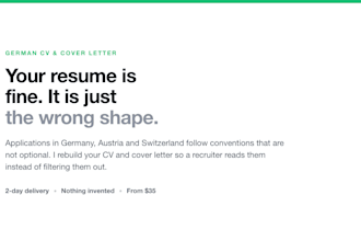 write your german CV and cover letter for dach applications