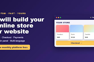 build a custom online store or ecommerce website for your business