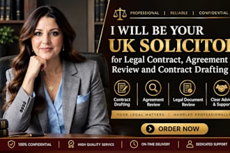 be your UK solicitor for legal contract, agreement review and contract drafting