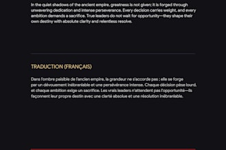 je vais faire quelque chose dans laquelle je suis experte