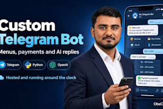 build a custom telegram bot with payments, ai replies or admin panel